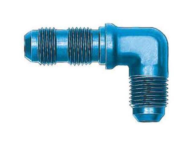 Aeroquip FCM2084 Blue Anodized Aluminum -10AN 90-Degree Bulkhead Union Adapter