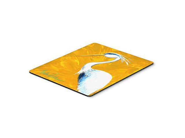 Carolines Treasures MW1193MP Col Mustard The Egret Mouse Pad, Hot Pad or Trivet, Large, Multicolor