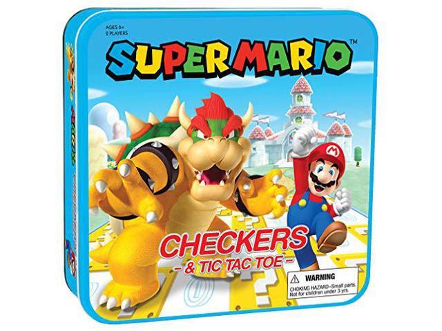 USAOPOLY Super Mario Checkers & Tic-Tac-Toe Collectors Game Set Featuring Mario & Bowser Collectible Checkers and TicTacToe Perfect for Mario...