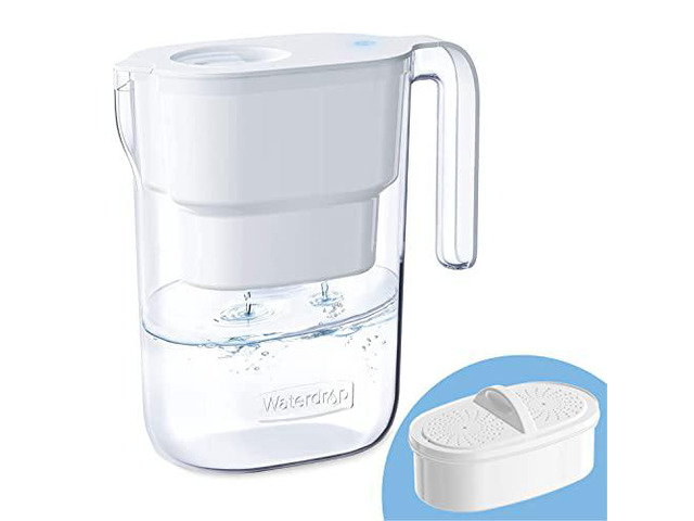 Waterdrop 200-gallon Long-Life Elfin 5-cup Water Filter Pitcher with 1 Filter, NSF certified, 5X Times Lifetime, Reduces Fluoride, chlorine and...