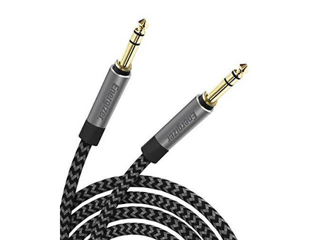 Energizer Ultimate AUX cable 6ft Auxiliary 35mm Audio cord Nylon Braided Male to Male Metal Tip, Black 6 Feet