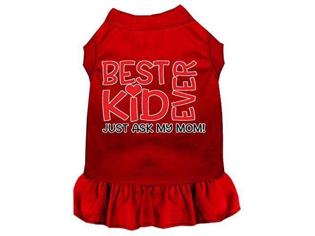 Mirage Pet Product Ask My Mom Screen Print Dog Dress Red Lg (14) photo