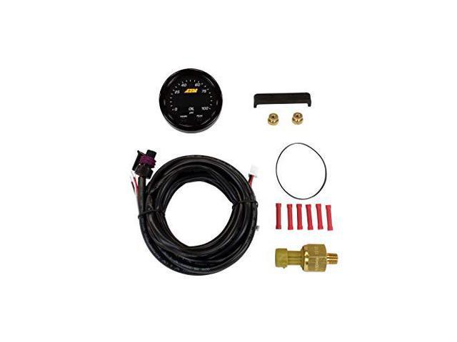 AEM 30-0301 X-Series Pressure Gauge, Black, 52mm