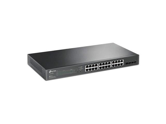 tp-link tl-sg2428p jetstream 28-port gigabit smart switch with 24-port poe+, 4 sfp slots (250 watt budget, centralized cloud management omada sdn,...