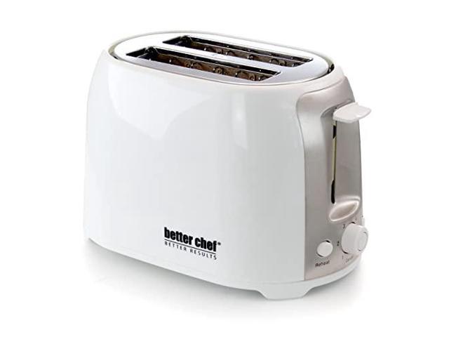 Better Chef - 2-Slice Extra-Wide-Slot Toaster - White