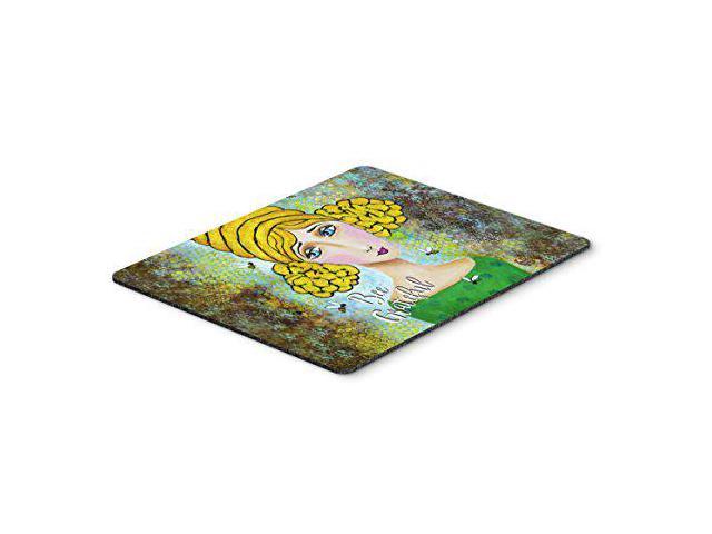 Carolines Treasures VHA3008MP Bee Grateful Girl with Beehive Mouse Pad, Hot Pad or Trivet, Large, Multicolor