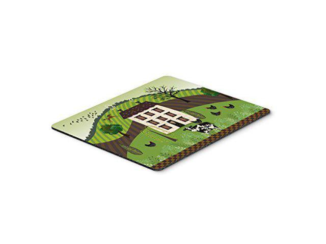 Carolines Treasures VHA3024MP Folk Art Country House Mouse Pad, Hot Pad or Trivet, Large, Multicolor