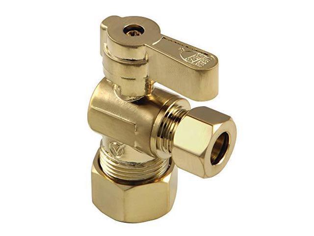 KINGSTON BRASS KF5330BB KF5330BB 5/8' OD Comp X 3/8' OD Comp Angle Stop Valve,