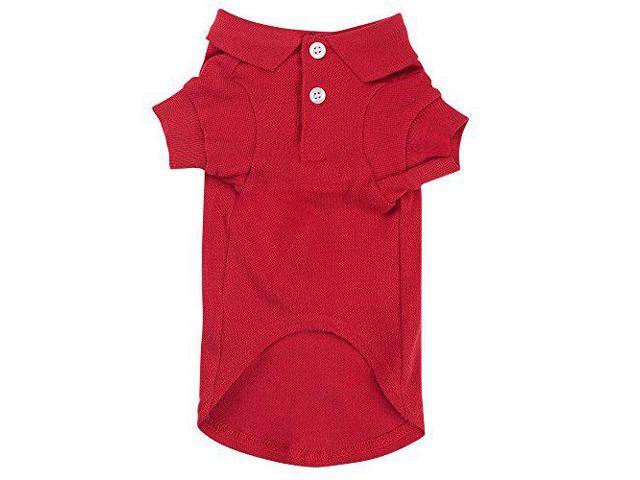Zack & Zoey Cotton Polo Shirt for Dogs, 16' Medium, Tomato Red (721343116905 Baby & Toddler) photo