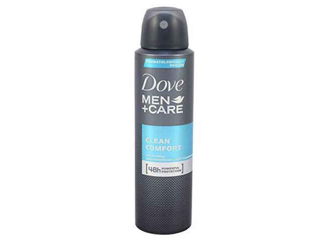 Dove Men + Care Spray Antiperspirant, Clean Comfort 150ML / 5.07 oz (48 Pack)