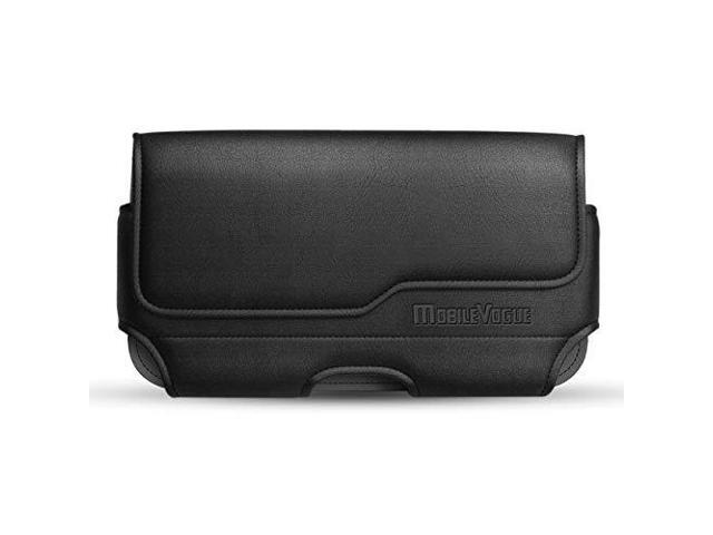 Mobile Vogue by Reiko Premium Eco-Friendly Leather Phone Pouch Belt Clip Holster Compatible with iPhone/Galaxy/Stylo/Android Phone with Protective...