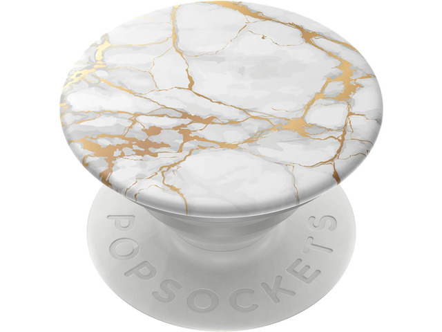 PopSockets: Phone grip with Expanding Kickstand, Pop Socket for Phone - gold Lutz Marble