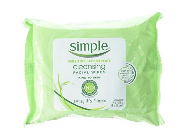 Simple Cleansing Facial Wipes 25 Count (3 Pack)
