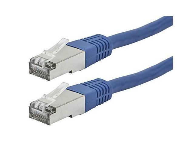 Monoprice Cat6A Ethernet Patch Cable - 14 Feet - Blue Network Internet Cord - RJ45, Stranded, 550Mhz, STP, Pure Bare Copper Wire, 10G, 26AWG -...