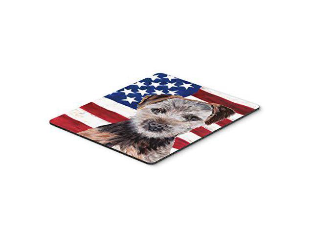 Carolines Treasures SC9639MP Norfolk Terrier Puppy with American Flag USA Mouse Pad, Hot Pad or Trivet, Large, Multicolor