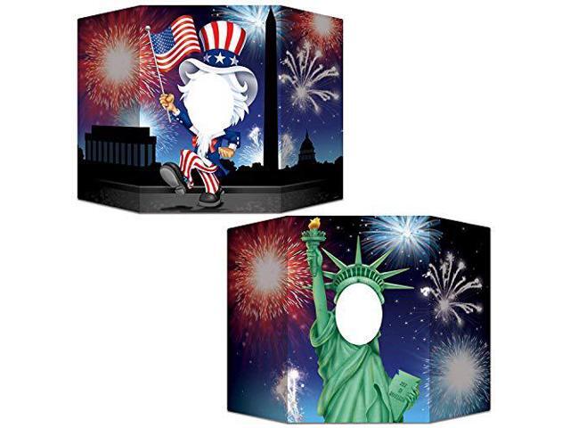Beistle 4th of July Patriotic Reversible Photo Door Banner, 3 1' x 25', Multicolored