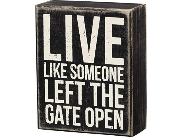 Primitives by Kathy Rustic Décor Box Sign, 5' x 4', Neutral
