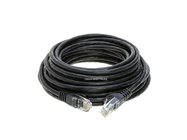 Cables Direct Online Cat6 75FT Ethernet Cable High-Speed RJ45 Networking for Xbox, PC, PS4, Modem, & Router Black