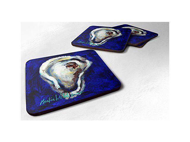Carolines Treasures Oyster One Shell Foam Coasters (Set of 4), 3.5' H x 3.5' W, Multicolor