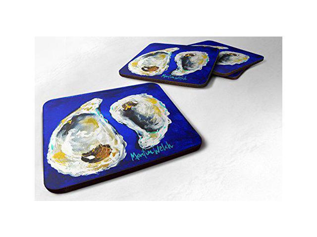 Carolines Treasures MW1031FC Set of 4 Oyster I Hear You Foam Coasters, 3 1/2 x 3 1/2, multicolor