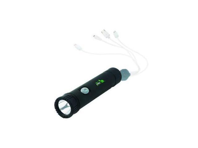 Nature Power 3-Watt LED Tactical Rechargeable Flashlight with Integrated 4500mAh Powerbank for Charging Portable Devices