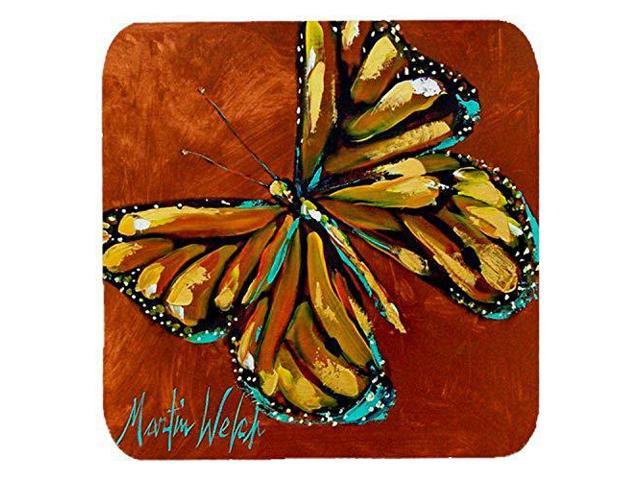 Carolines Treasures Insect-Butterly Butterfy Foam Coasters (Set of 4), 3.5' H x 3.5' W, Multicolor