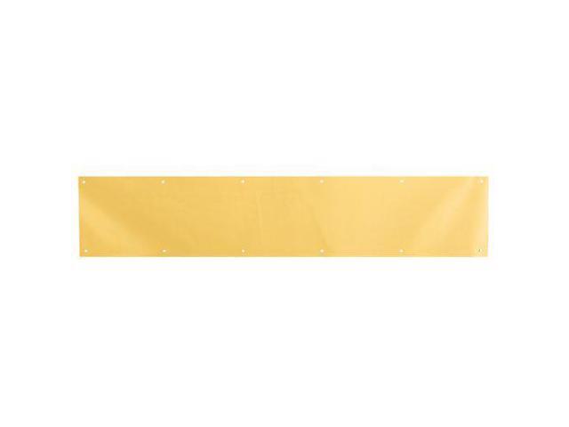 Prime-Line Products J 4703 Door Kick Plate, 6-Inch x 34-Inch, Brite Brass on Aluminum