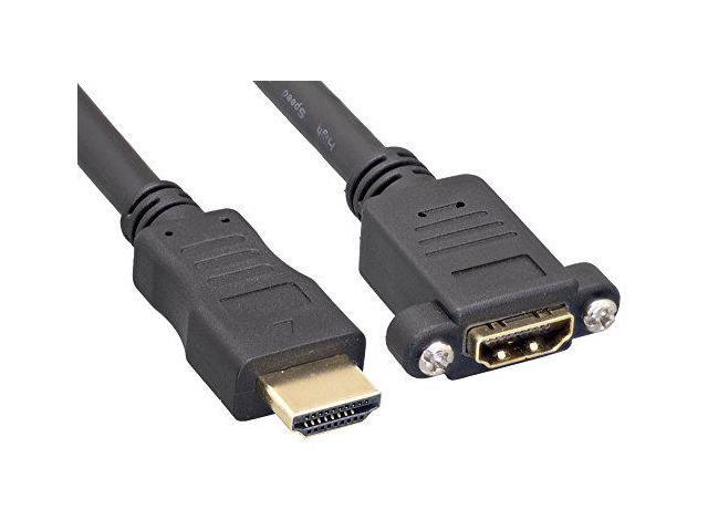 Cable Leader 10ft HDMI Panel-Mount Male to Female Extension Cable with Ethernet