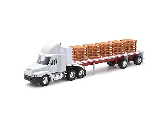 New-Ray Freightliner Century with Pallets, 1:32, White