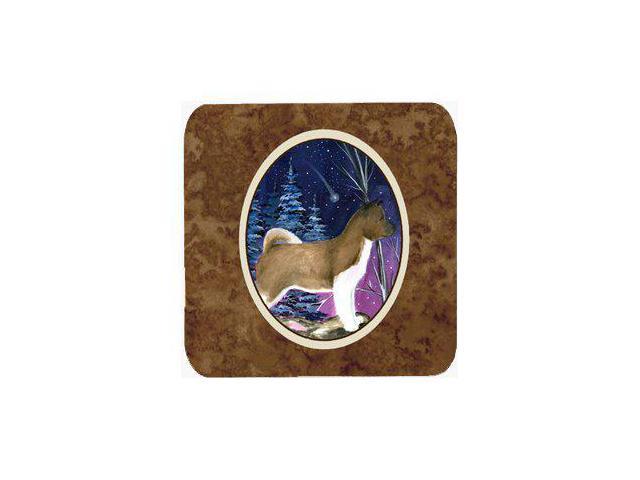 Carolines Treasures Starry Night Akita Foam Coasters Set of 4 (Set of 4), 3.5' H x 3.5' W, Multicolor