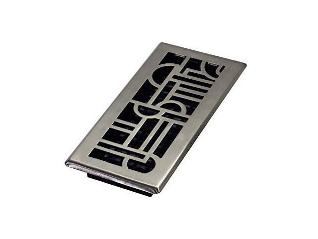 DECOR GRATES ADH410-NKL Floor Register 4 x 10, Plated Nickel, Plated Steel