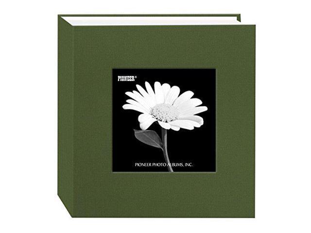 Pioneer 100 Pocket Fabric Frame Cover Photo Album, Herbal Green