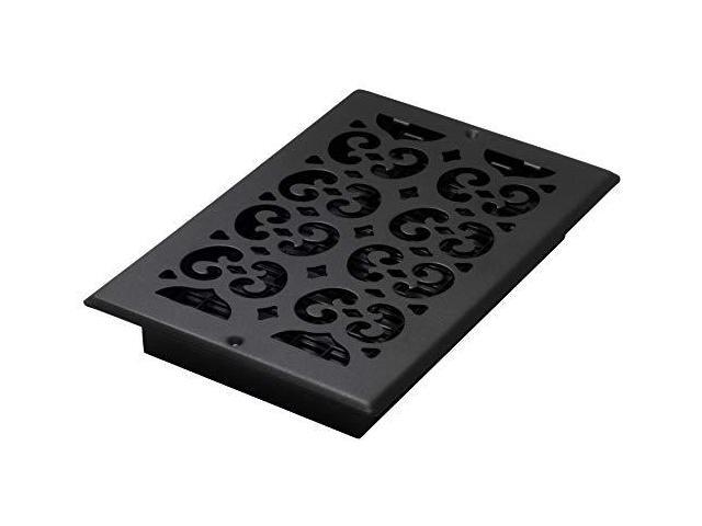 DECOR GRATES ST610W Sidewall/Ceiling Register 7.5 X 11.5, Textured Black, Steel