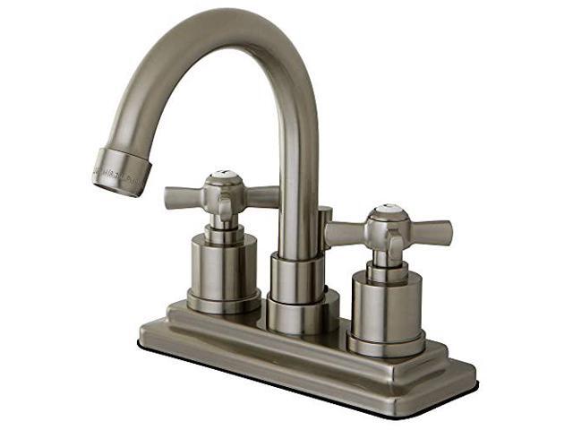 Kingston Brass KS8668ZX Kingston Brass Millennium 4 in. Centerset Lavatory Faucet, Satin Nickel