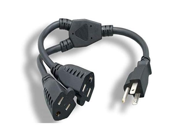 Micro Connectors 14 Inch 1-to-2 Y Power Cord Splitter (M05-113YUL)