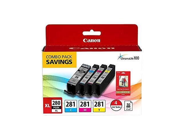 Canon - PGI-280 XL/CLI-281 4-Pack High-Yield - Pigment Black, Standard Capacity - Cyan, Magenta, Yellow Cartridges + Photo Paper - Black/Cyan/Magenta/Yellow - image 9