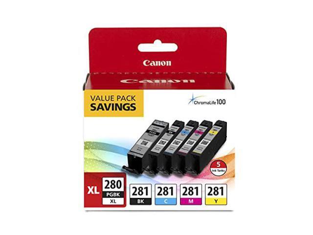 Canon - PGI-280 XL / CLI-281 5-Pack High-Yield - Pigment Black, Standard Capacity Ink Cartridges - Black/Cyan/Magenta/Yellow - image 7