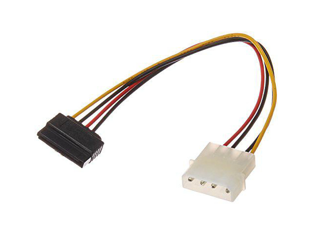 Monoprice DATA Cable - 0.67 Feet - SATA 15-pin Female with Latch to Molex 4-pin Male Power Adapter
