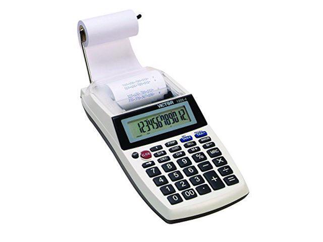 Victor 1205-4 12 Digit Portable Palm/Desktop Commercial Printing Calculator