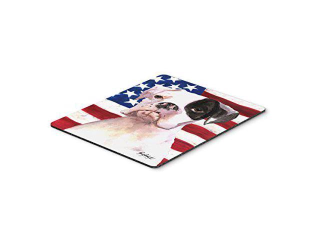 Carolines Treasures RDR3001MP Cooper USA American Flag Boxer Mouse Pad, Hot Pad or Trivet, Large, Multicolor