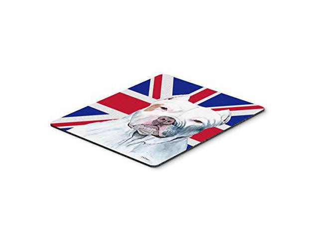 Carolines Treasures SC9838MP Pit Bull with English Union Jack British Flag Mouse Pad, Hot Pad or Trivet, Large, Multicolor