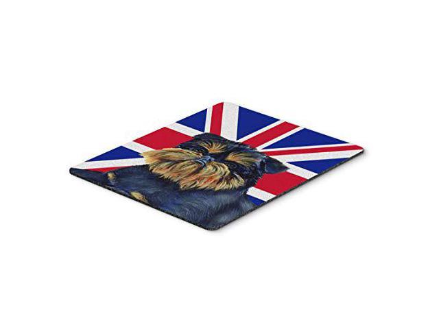 Carolines Treasures LH9505MP Brussels Griffon with English Union Jack British Flag Mouse Pad, Hot Pad or Trivet, Large, Multicolor