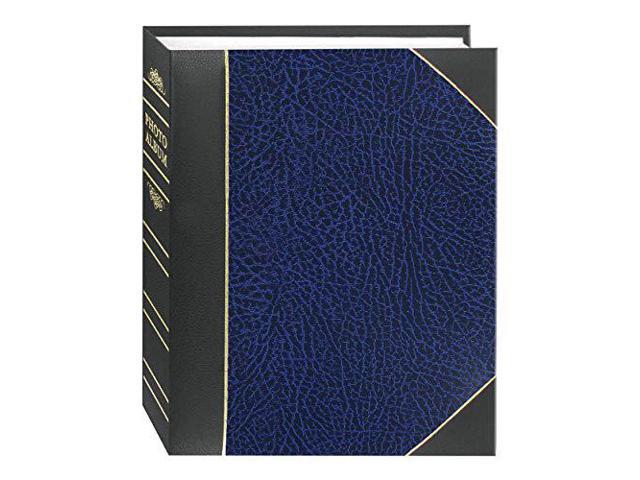 Pioneer Photo Albums BT-68 100-Pocket Leatherette Cover Ledger Style Le Memo Photo Album, 6 by 8-Inch, Blue and Black