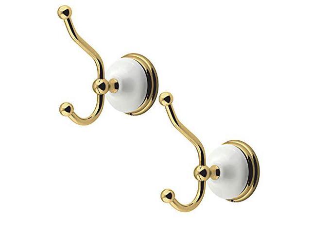 Kingston Brass BAK1117PB Victorian 2-Piece Robe Hook, Polished Brass
