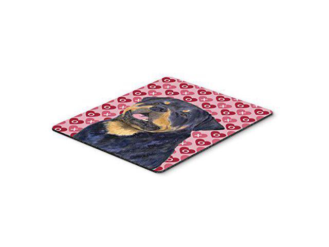 Carolines Treasures SS4524MP Rottweiler Hearts Love and Valentines Day Mouse Pad, Hot Pad or Trivet, Large, Multicolor