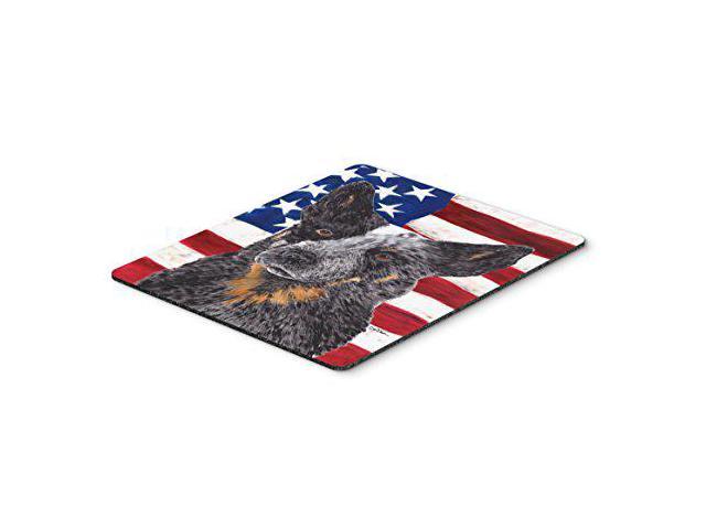 Carolines Treasures Mouse/Hot Pad/Trivet, USA American Flag with Australian Cattle Dog (SC9109MP)