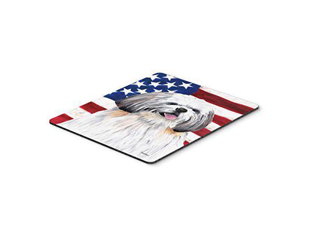 Carolines Treasures SC9028MP USA American Flag with Shih Tzu Mouse Pad, Hot Pad or Trivet, Large, Multicolor