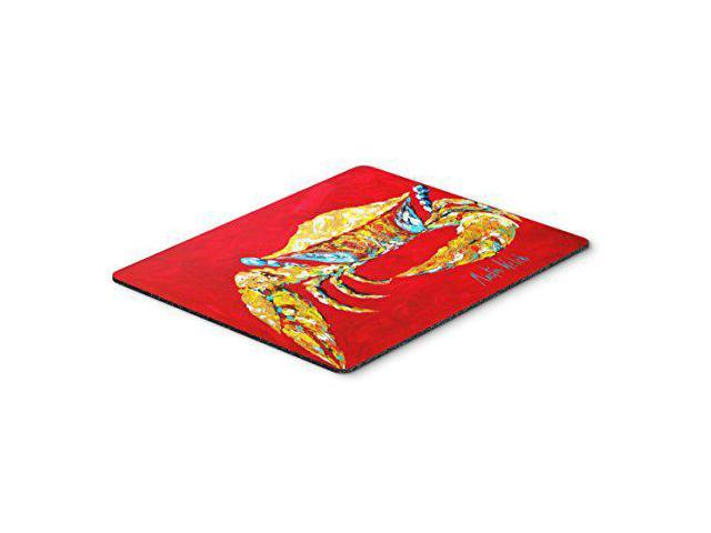Carolines Treasures MW1116MP Crab Blue on Red, Sr. Mouse Pad, Hot Pad or Trivet, Large, Multicolor