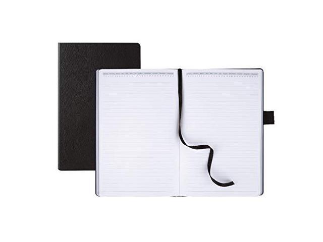 Office Depot Brand Premium Hardcover Business Journal, 8 1/2' x 5 1/2', Narrow Ruled, 192 Pages (96 Sheets), Black