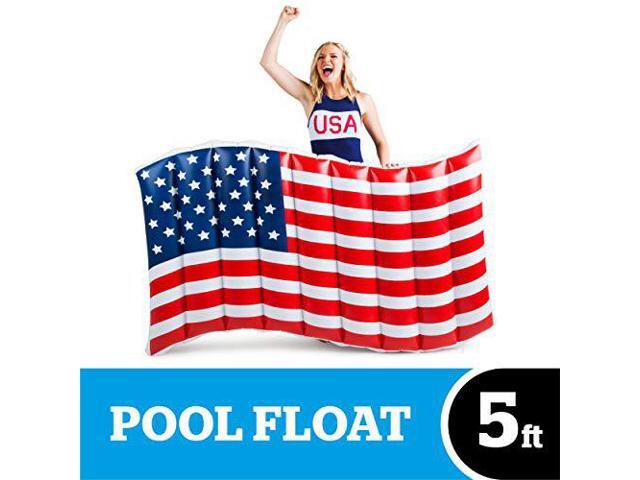 BigMouth Inc. Giant Waving American Flag Pool Float, Red, White & Blue - Gigantic 5 Foot Pool Float, Funny Inflatable Vinyl Summer Pool or Beach...